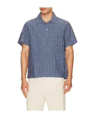 onia Cotton Linen Pop Over Shirt - サムネイル1