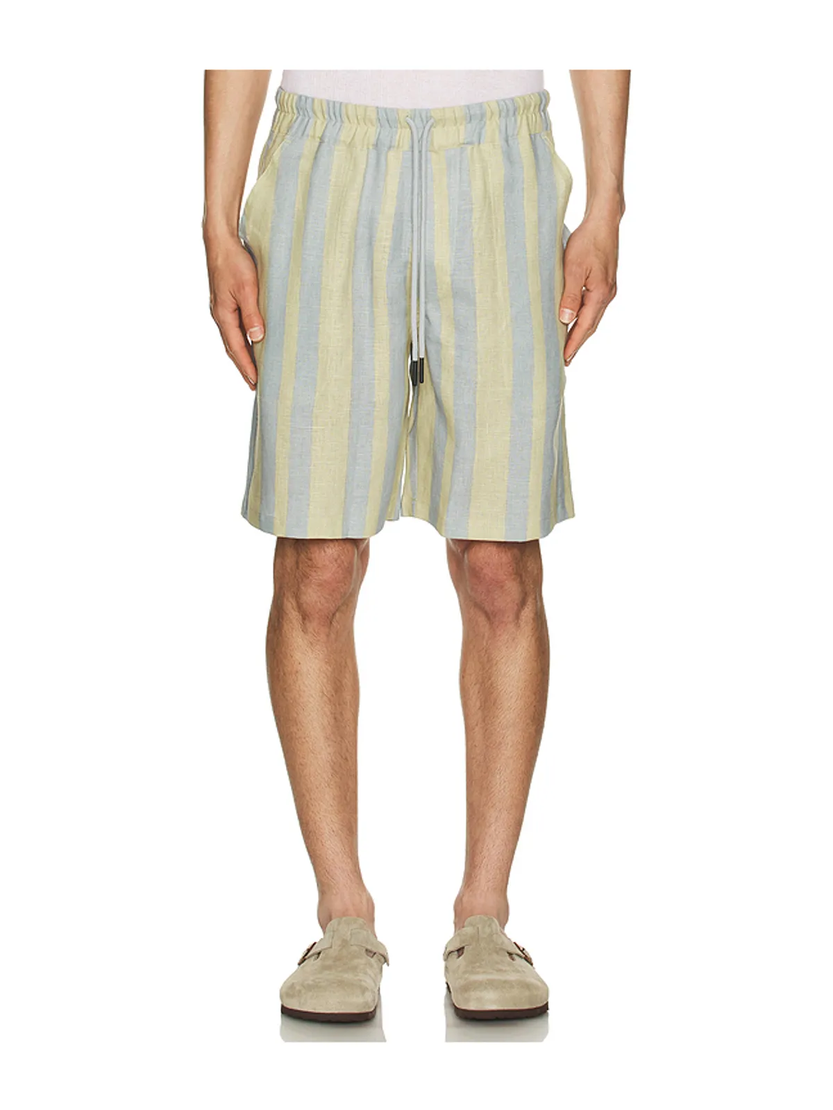 OAS MIST STRATA リネンショートパンツ - Blue,Yellow. - 画像1