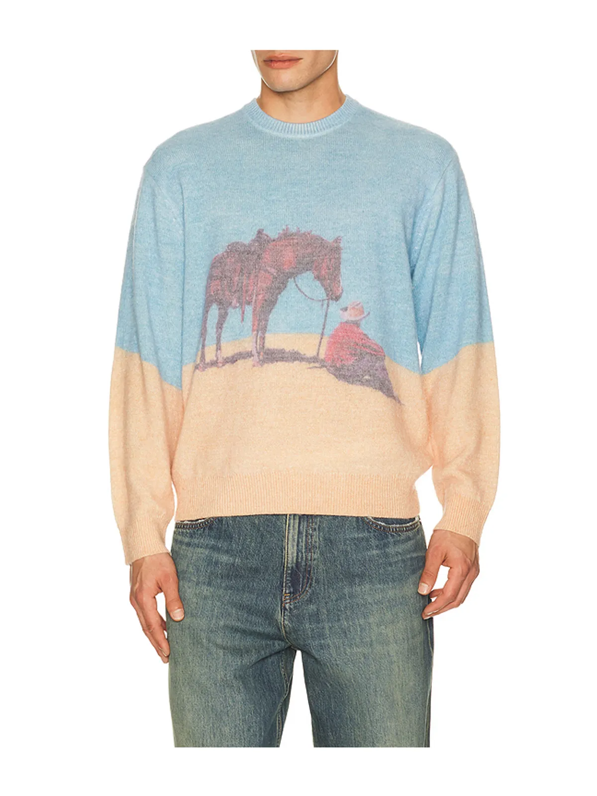 ONE OF THESE DAYS SO セーター - Blue,Brown. - 画像1