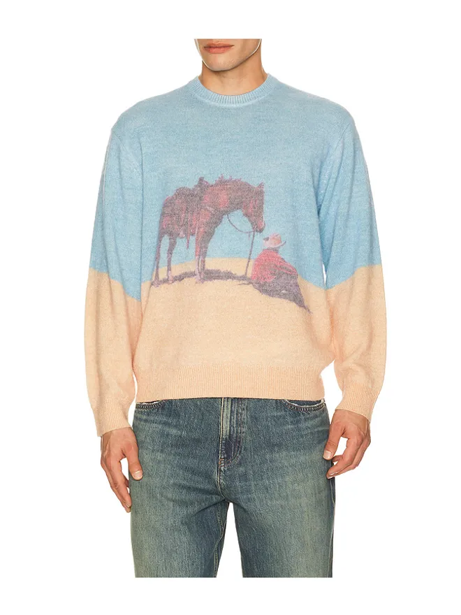 ONE OF THESE DAYS ONE OF THESE DAYS SO セーター - Blue,Brown.の商品画像