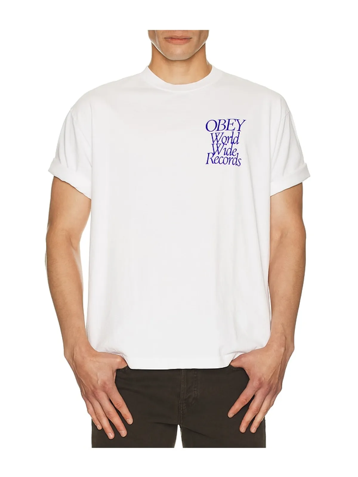 Obey WORLDWIDE RECORDS Tシャツ - 画像3
