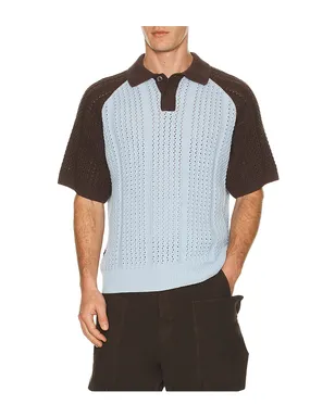 Obey ABEL ポロシャツ - Blue,Brown. - サムネイル1