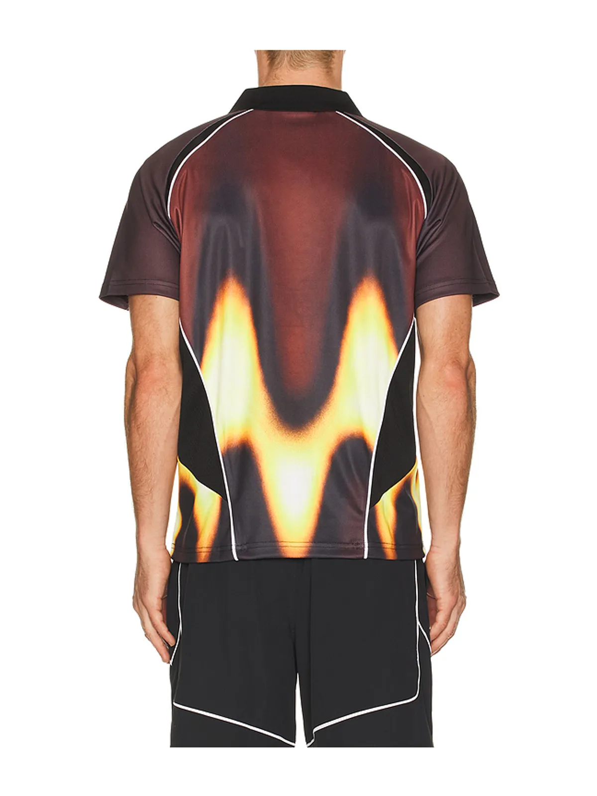 Obey BLURRED サッカージャージ - Red,Black. - 画像2