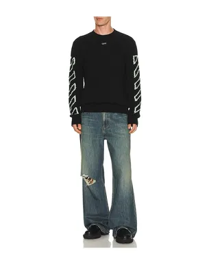 OFF-WHITE FUZZY KNIT セーター - サムネイル4