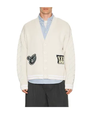 OFF-WHITE Star Logo Varsity Knit Cardigan - サムネイル1