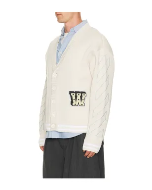 OFF-WHITE Star Logo Varsity Knit Cardigan - サムネイル2