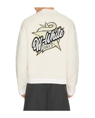 OFF-WHITE Star Logo Varsity Knit Cardigan - サムネイル3