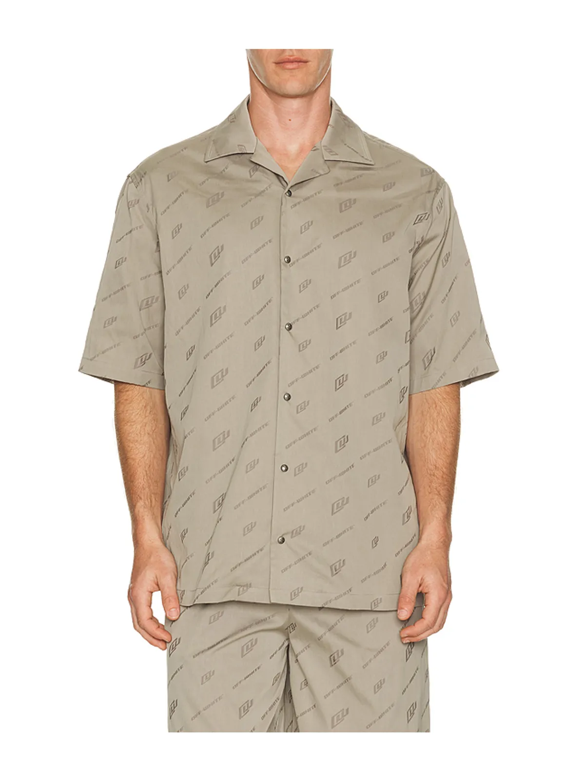 OFF-WHITE JACQUARD ボーリングシャツ - 画像1