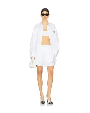 OFF-WHITE POPLIN エンブロイダードエラスティックウエストショートパンツ - サムネイル5