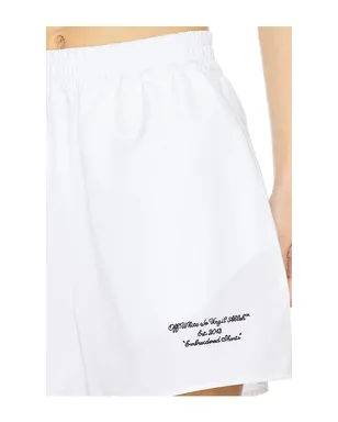 OFF-WHITE POPLIN エンブロイダードエラスティックウエストショートパンツ - サムネイル6