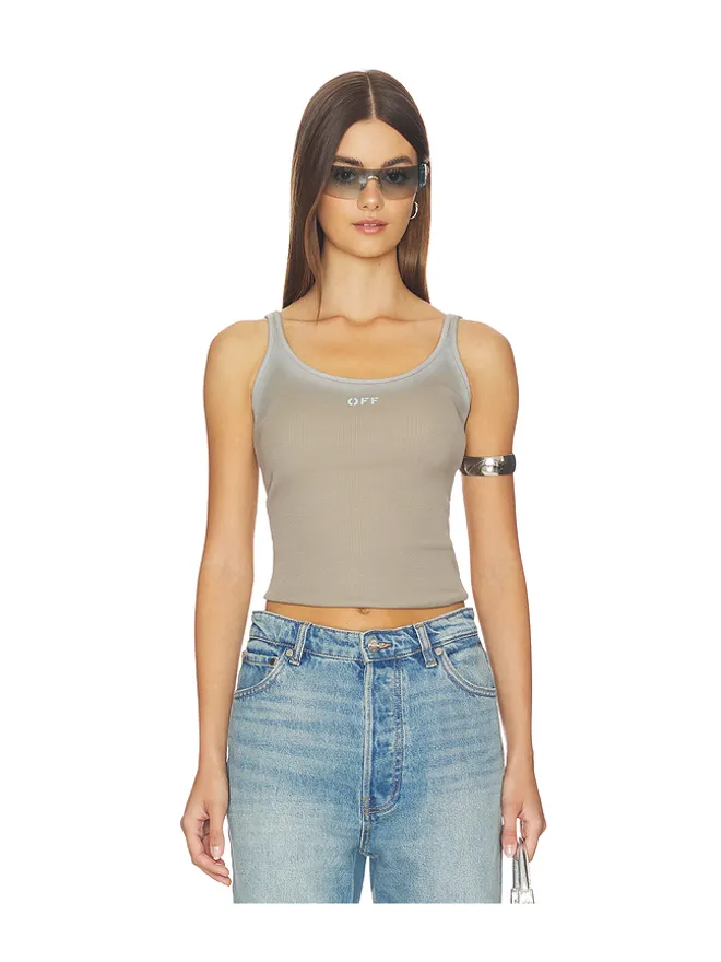 OFF-WHITE OFF-WHITE SPRAY OFF STAMP RIB TANK トップの商品画像