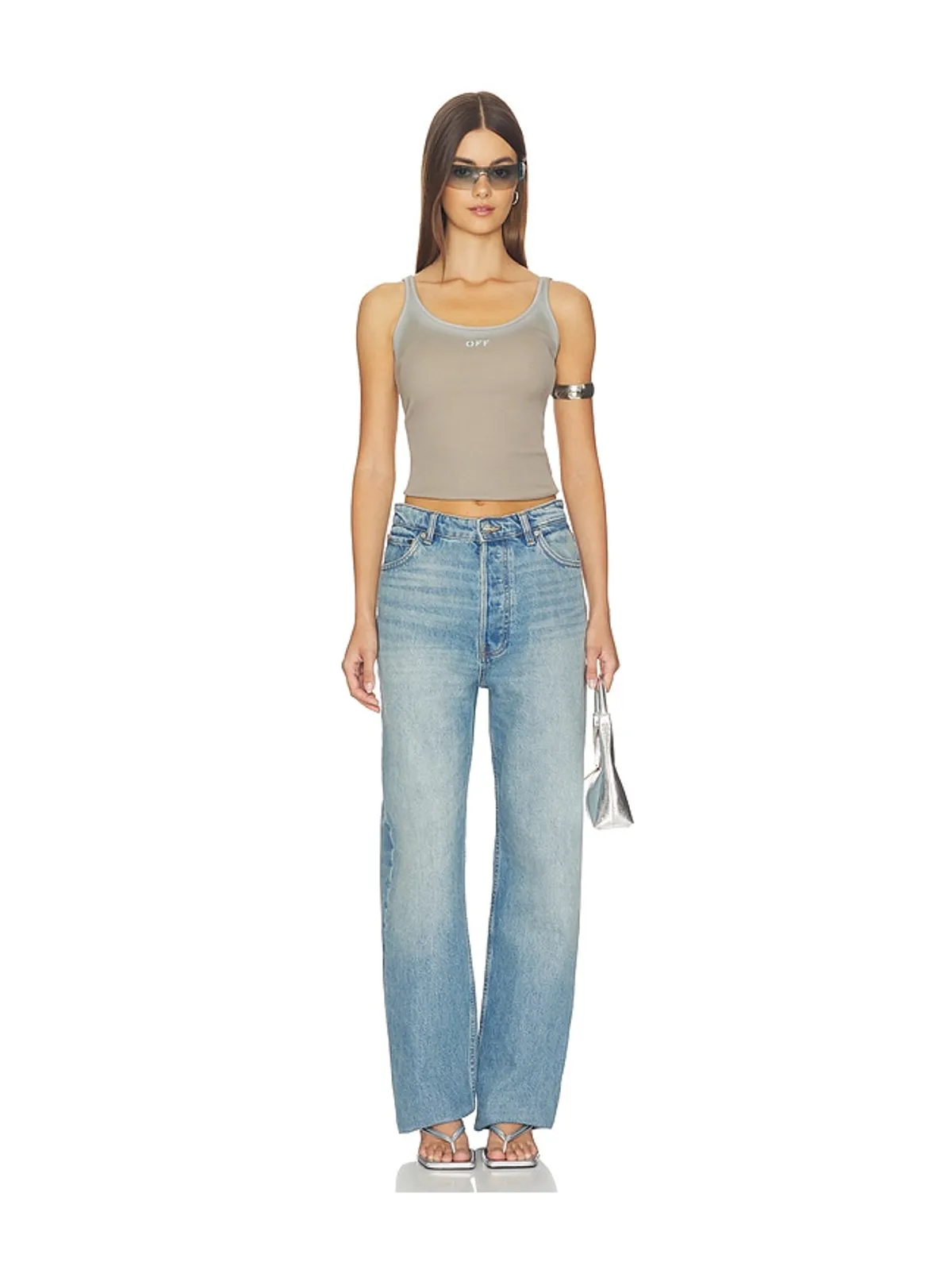 OFF-WHITE SPRAY OFF STAMP RIB TANK トップ - 画像4