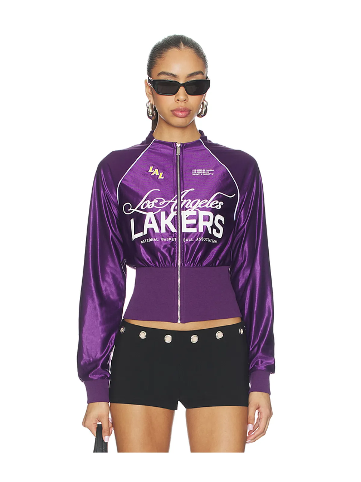 Off Season LA LAKERS クロップド・トラックジャケット - 画像1