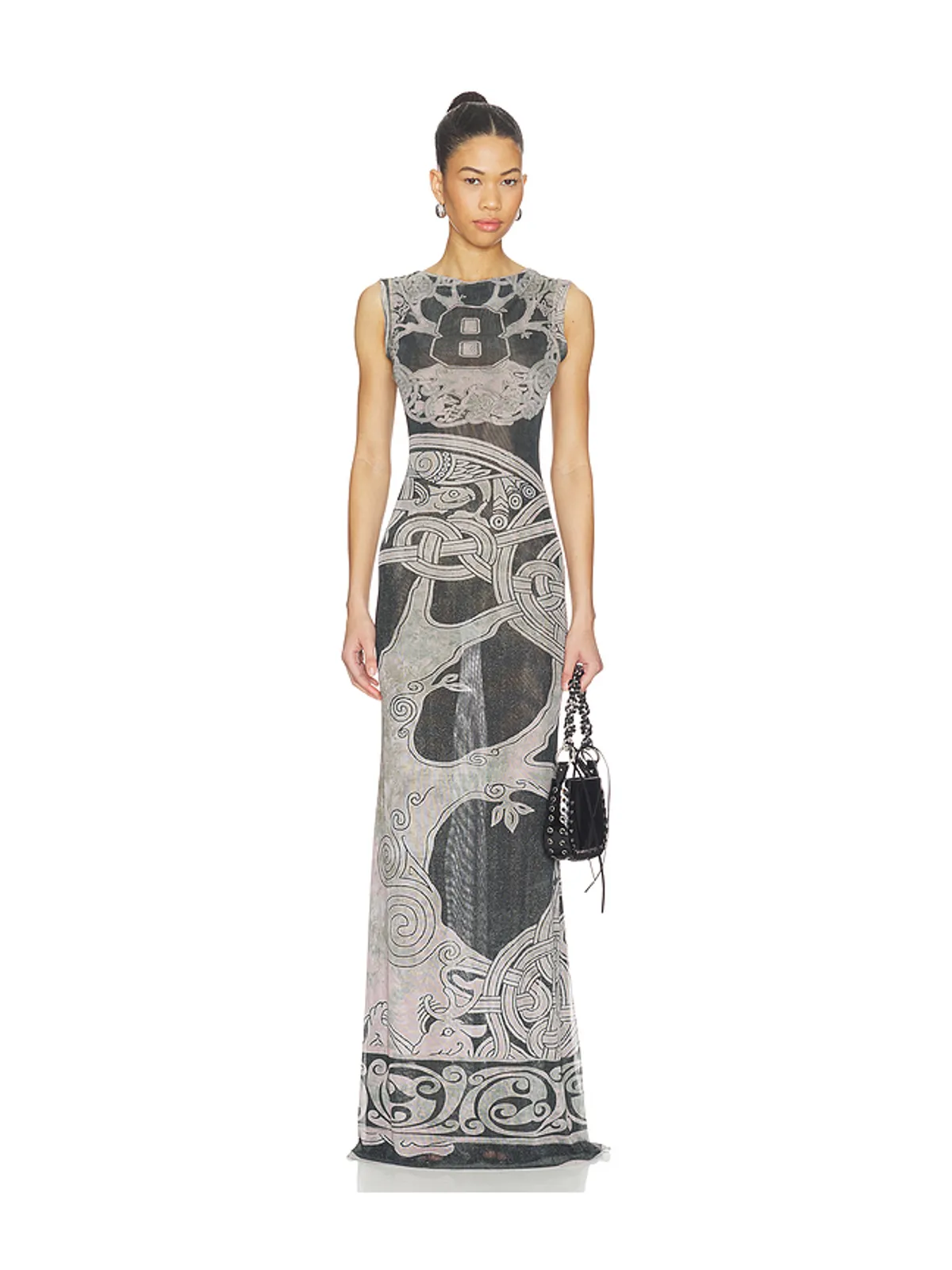 Ottolinger MESH ガウン - Black, Grey. - 画像1