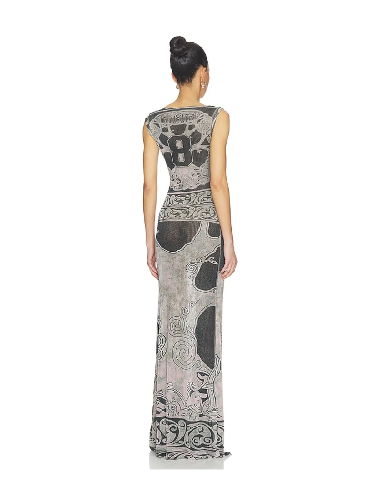 Ottolinger MESH ガウン - Black, Grey. - 画像3