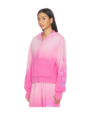 Lauren Moshi BUTTERFLY HEART クロップジッパーパーカー - サムネイル3
