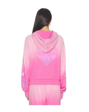 Lauren Moshi BUTTERFLY HEART クロップジッパーパーカー - サムネイル4