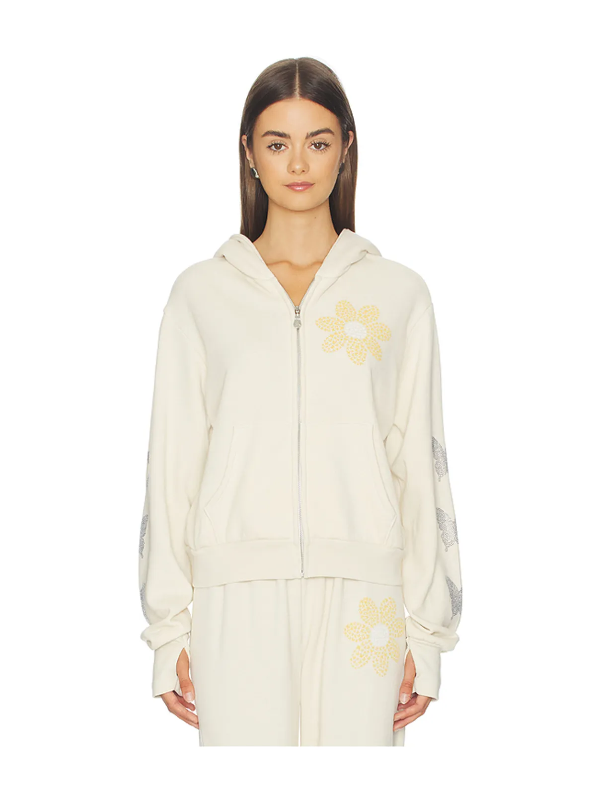 Lauren Moshi BUTTERFLY DAISY クロップジッパーパーカー - 画像2