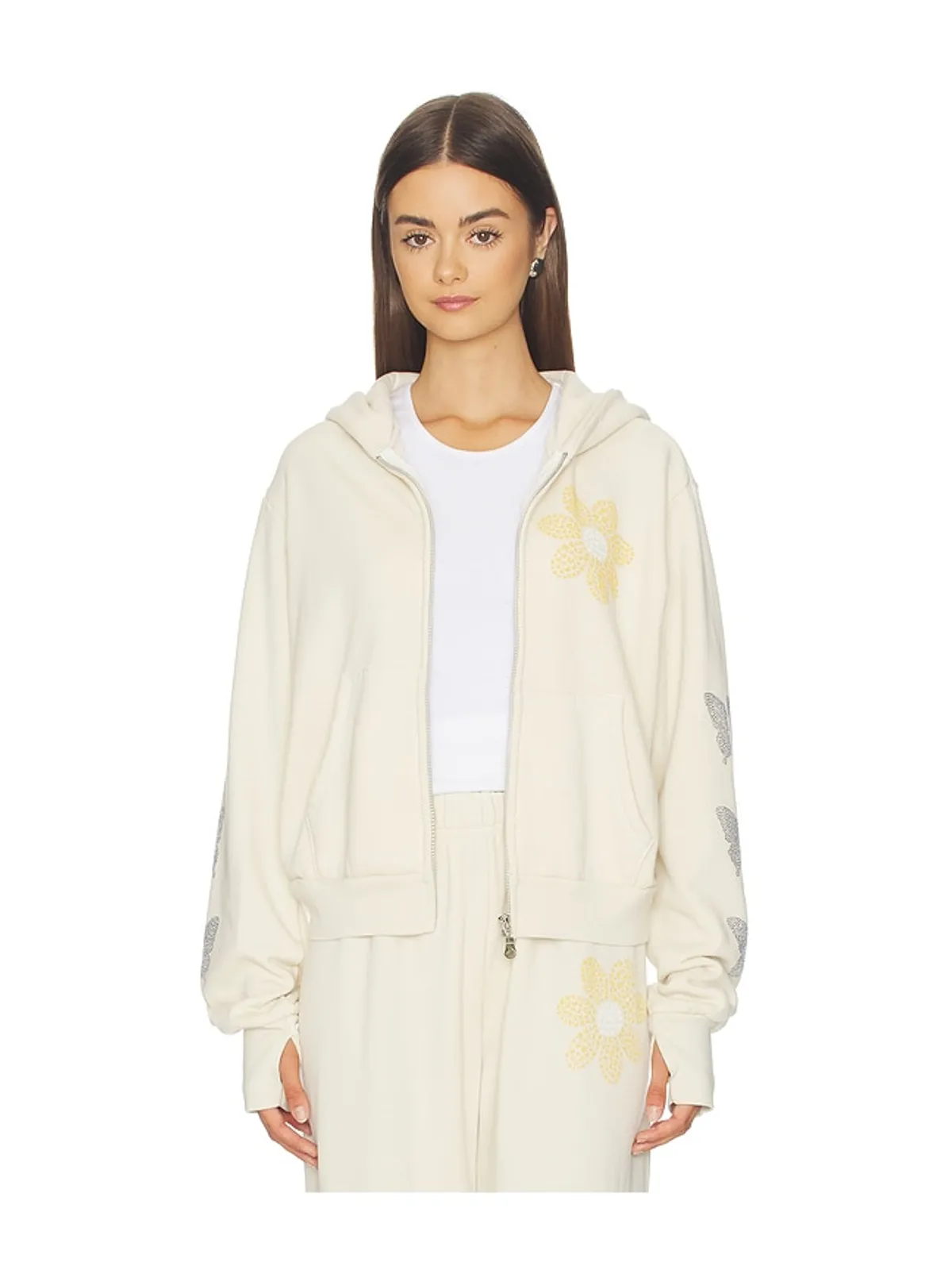 Lauren Moshi BUTTERFLY DAISY クロップジッパーパーカー - 画像3