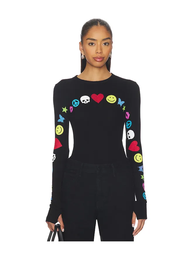 Lauren Moshi Lauren Moshi MCKINLEY ELEMENTS ARCH スリムサーマル長袖トップスの商品画像