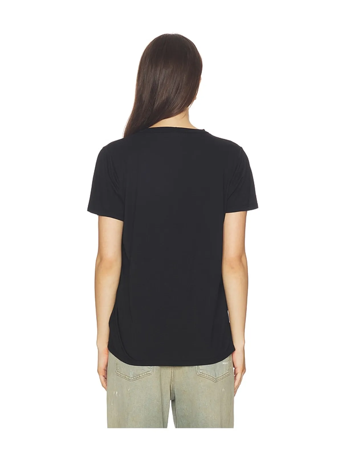 Lauren Moshi CRYSTAL TONGUE SKULL ボーイフレンドTシャツ - 画像3