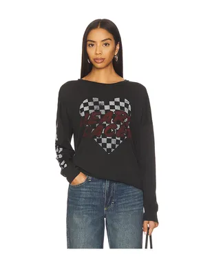 Lauren Moshi LUELLA 長袖ドロップショルダーTシャツ - サムネイル1