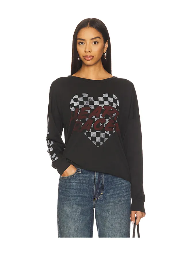 Lauren Moshi Lauren Moshi LUELLA 長袖ドロップショルダーTシャツの商品画像