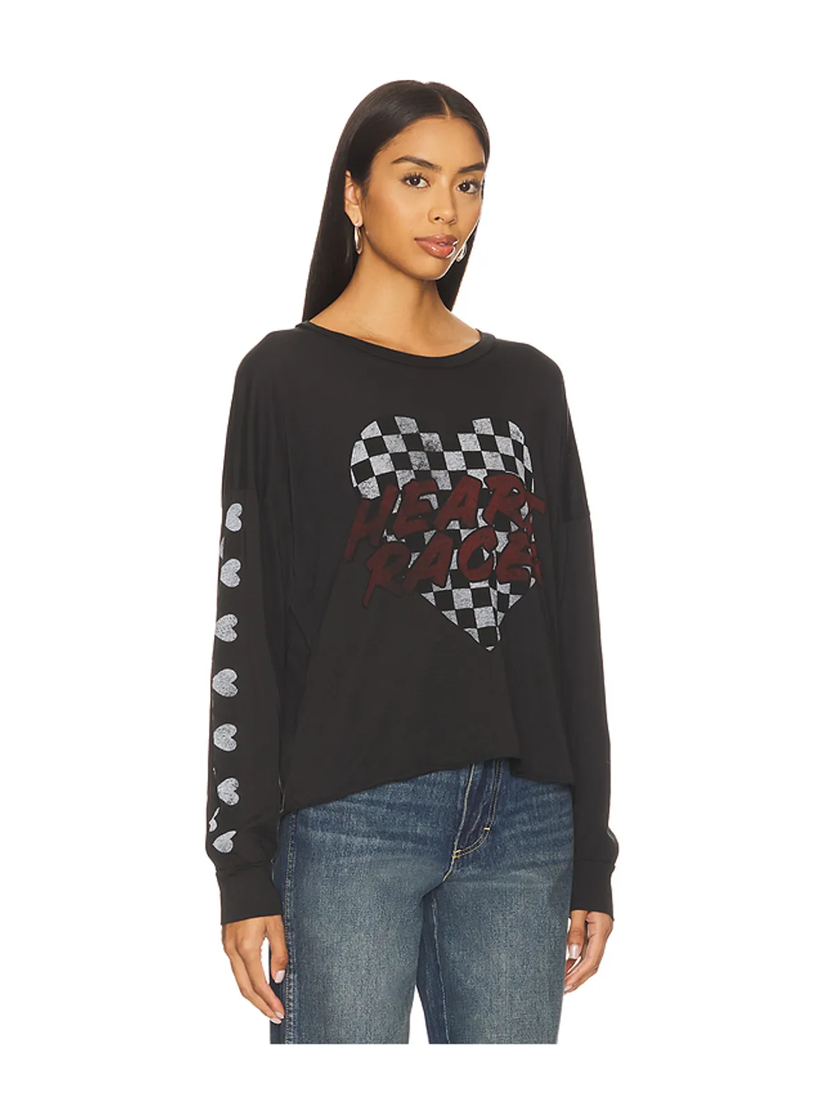Lauren Moshi LUELLA 長袖ドロップショルダーTシャツ - 画像2