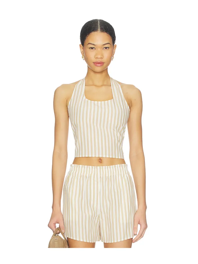 LNA LNA LIR ホルタートップ - Tan,White.の商品画像
