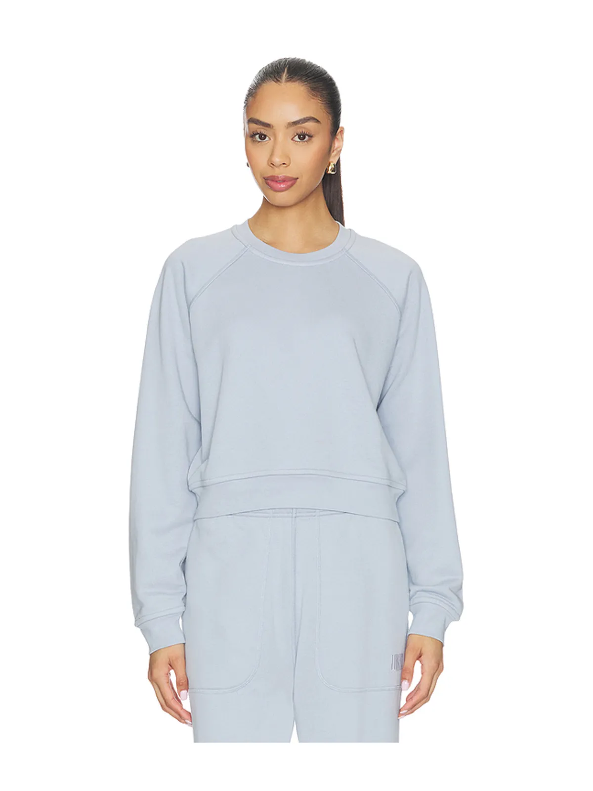 LUNYA SILKSWEATS 軽量リバーシブルスリムフィット ラグランスウェットシャツ - 画像1