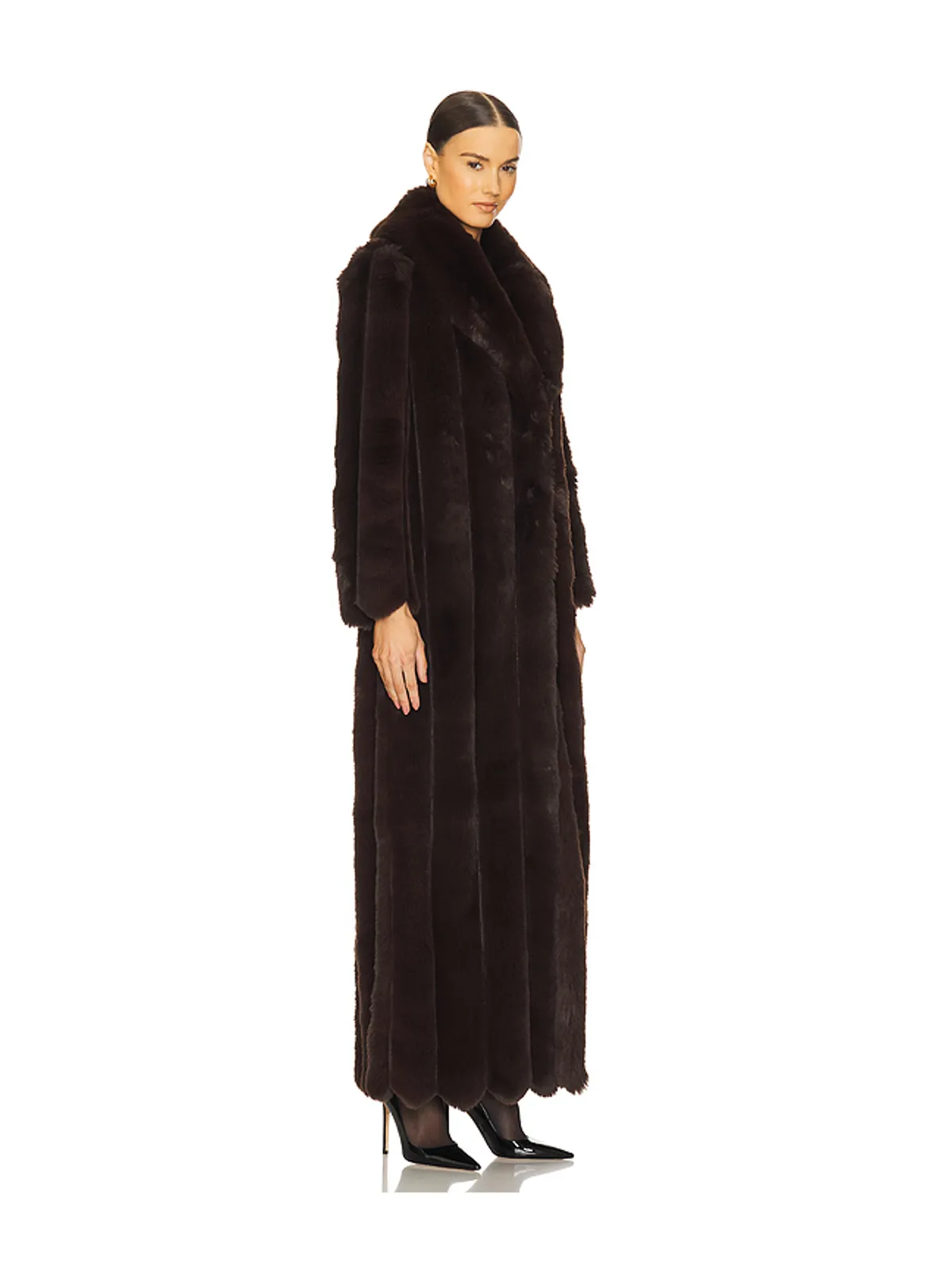 LOBA LUCIANA FAUX FUR MAXI コート - 画像2