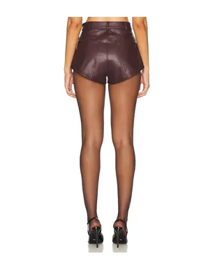 Lapointe ストレッチフェイクレザーミニショートパンツ - サムネイル4
