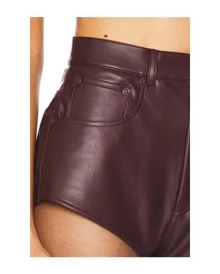 Lapointe ストレッチフェイクレザーミニショートパンツ - サムネイル6