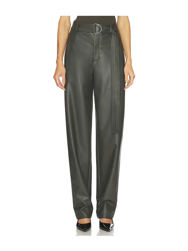 Lapointe Lapointe FAUX LEATHER BELTED TAPERED パンツの商品画像