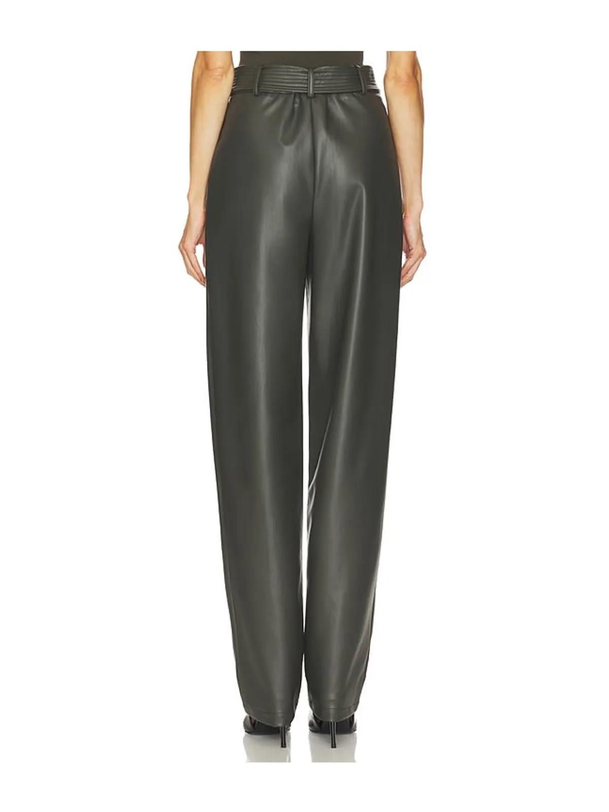 Lapointe FAUX LEATHER BELTED TAPERED パンツ - 画像4