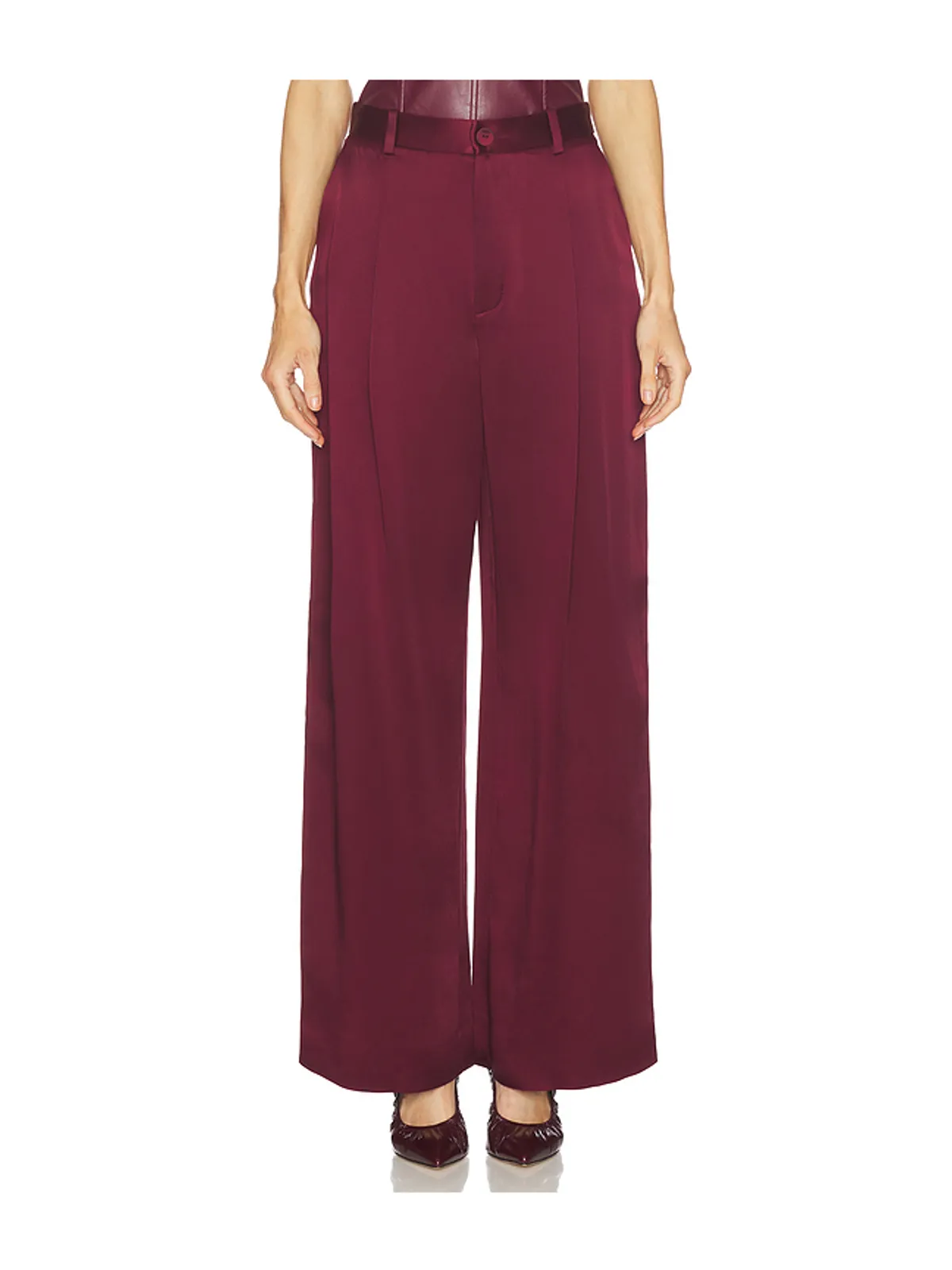 Lapointe SATIN PLEATED WIDE LEG パンツ - 画像1