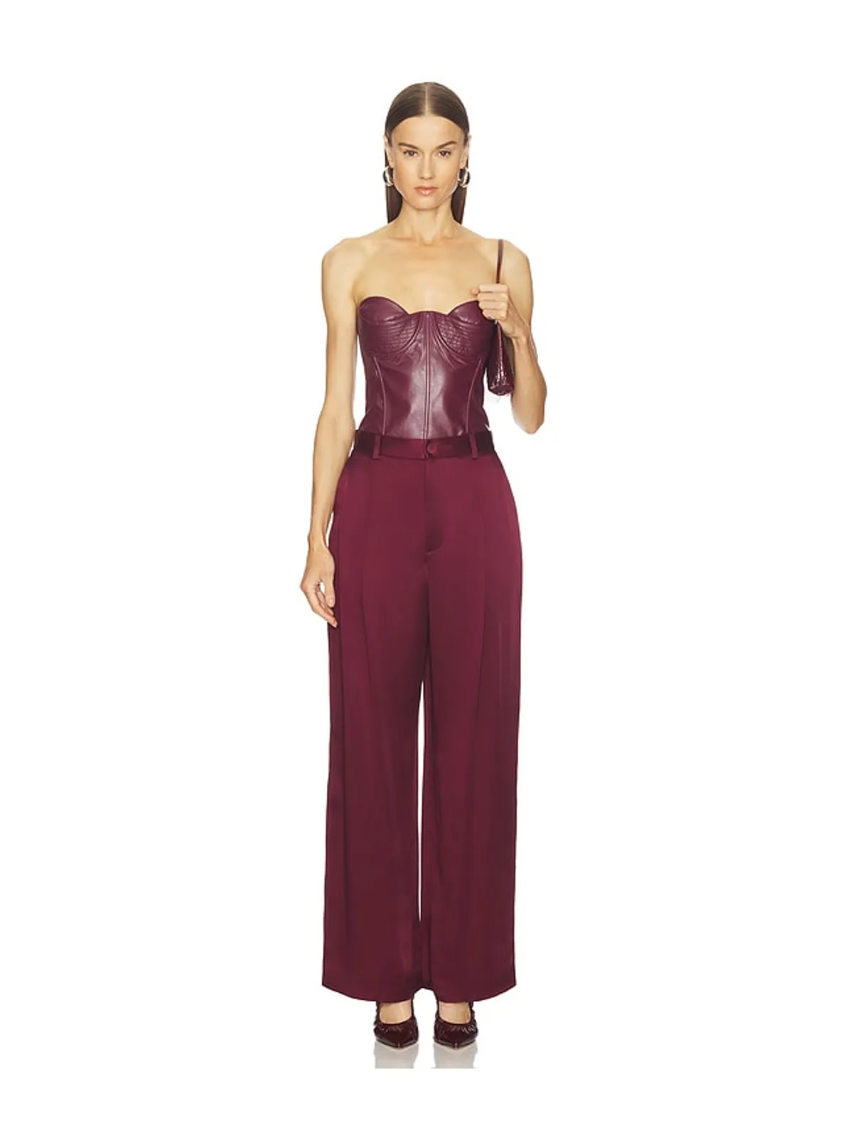 Lapointe SATIN PLEATED WIDE LEG パンツ - 画像5
