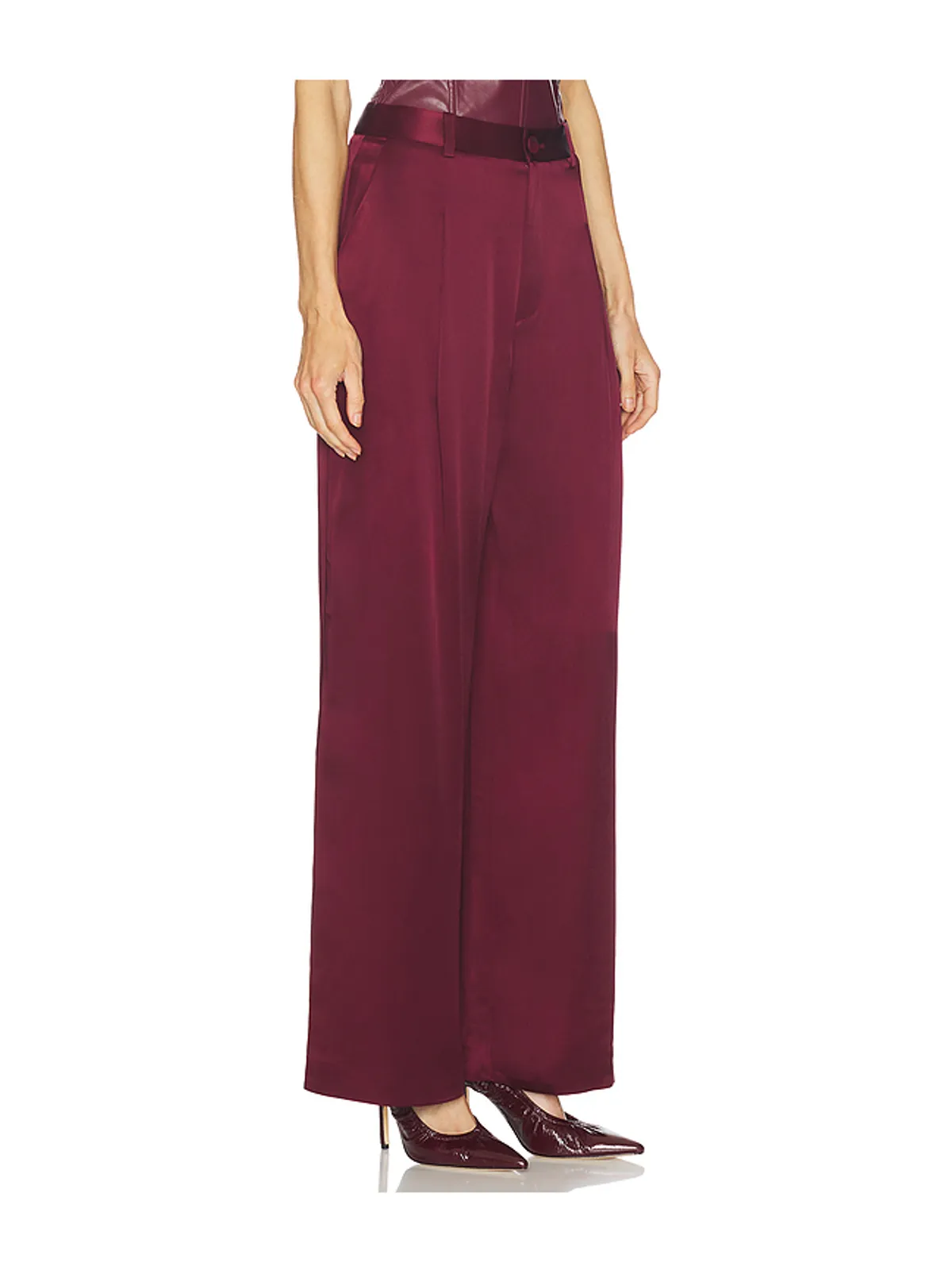Lapointe SATIN PLEATED WIDE LEG パンツ - 画像2