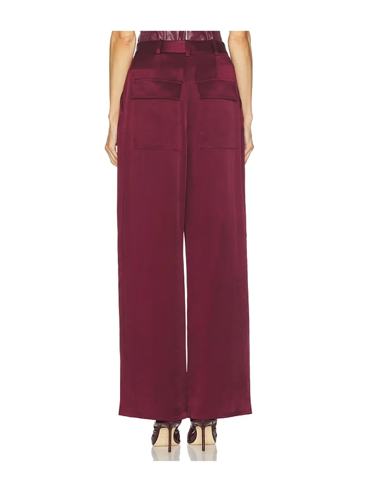 Lapointe SATIN PLEATED WIDE LEG パンツ - 画像4