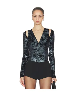 Lapointe VELOUR V NECK ボディスーツ - サムネイル1