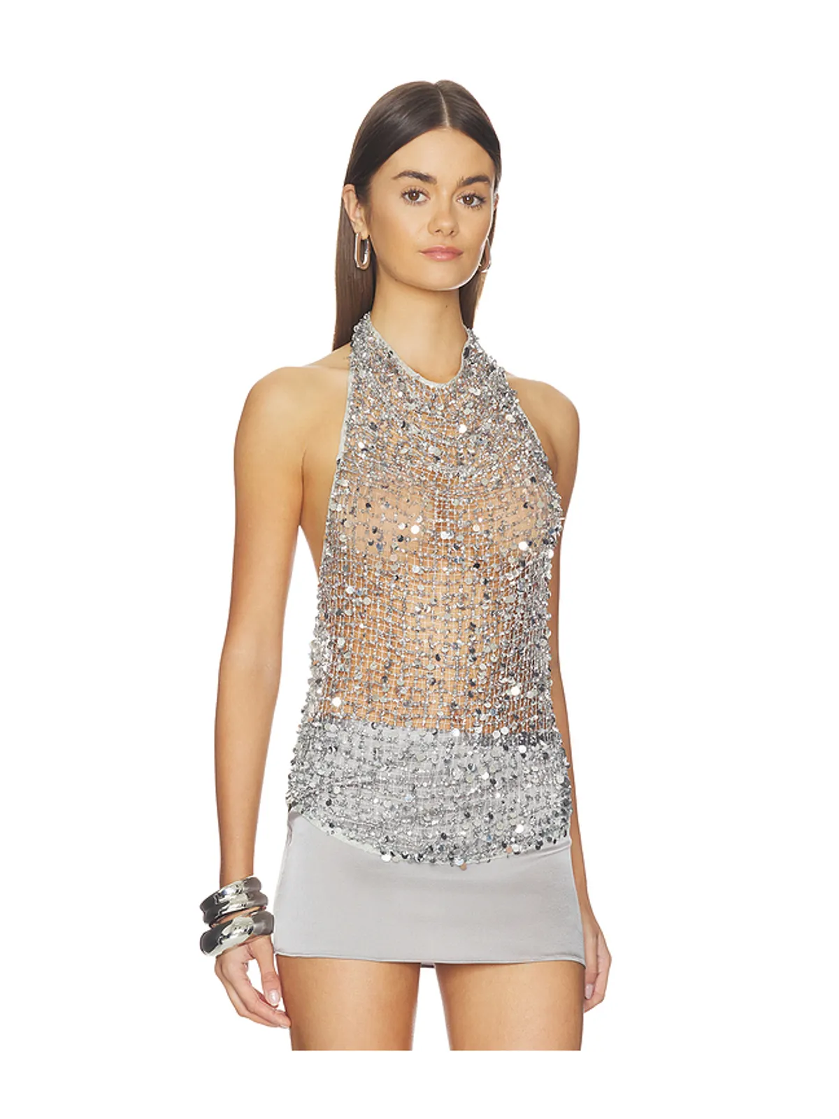 Lapointe SEQUIN HALTER トップ - 画像2
