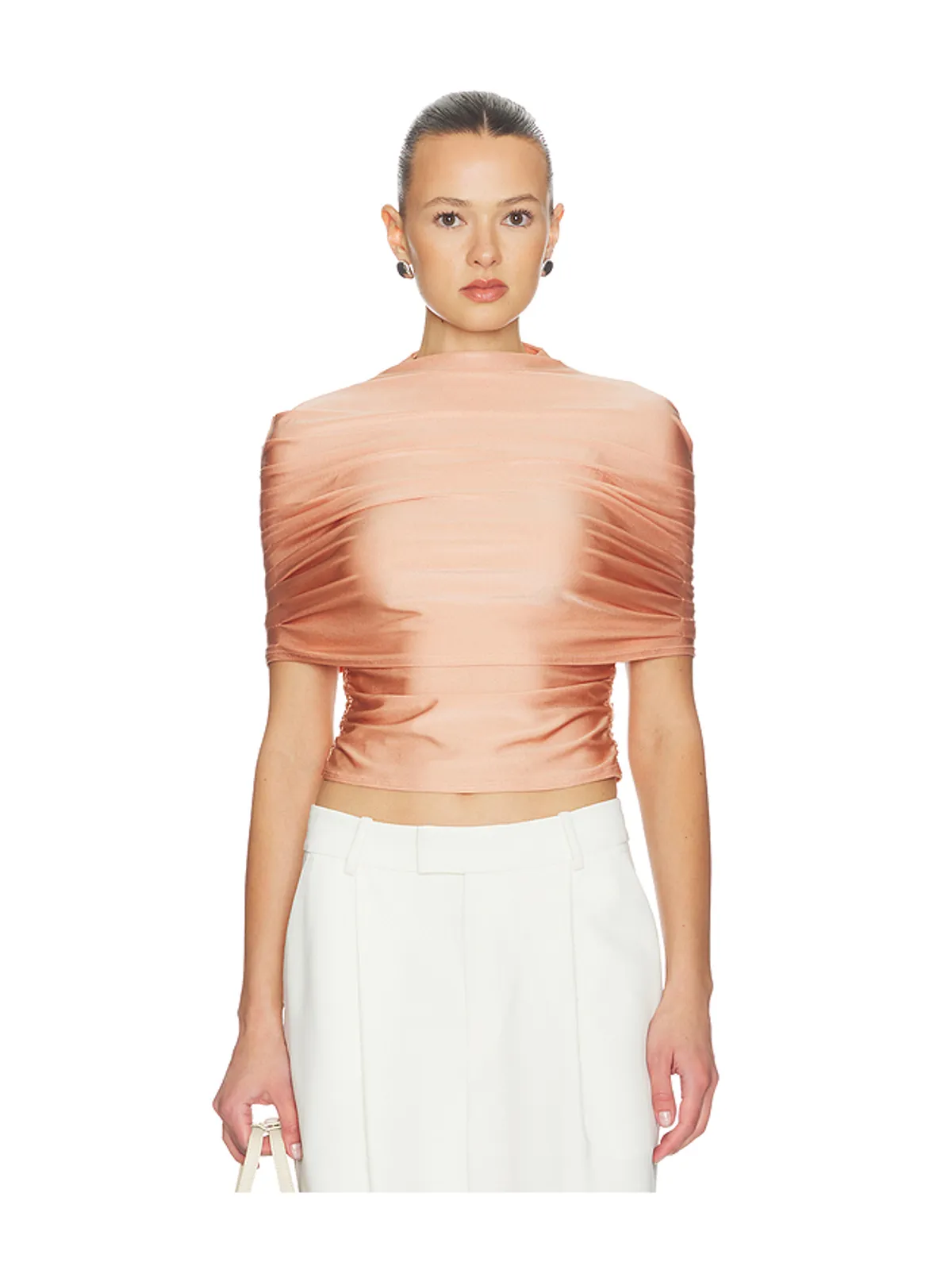 Lapointe MOCK NECK RUCHED TOP トップ - 画像1