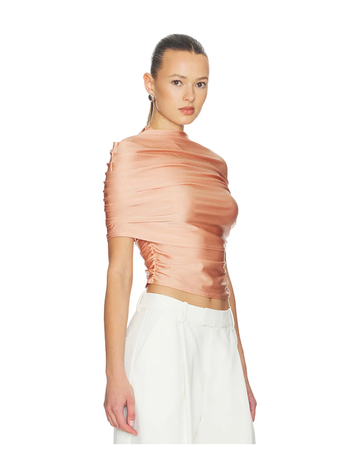 Lapointe MOCK NECK RUCHED TOP トップ - 画像2