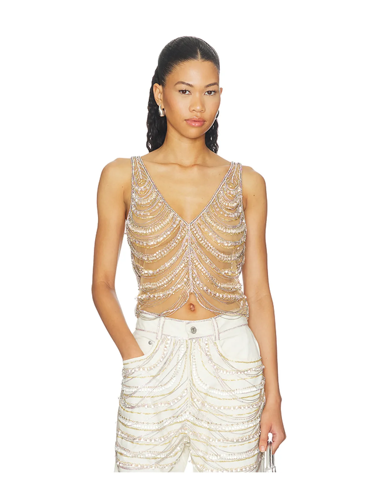 Lapointe DRAPED CRYSTAL EMBROIDERY トップ - 画像1