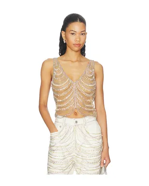 Lapointe DRAPED CRYSTAL EMBROIDERY トップ - サムネイル1
