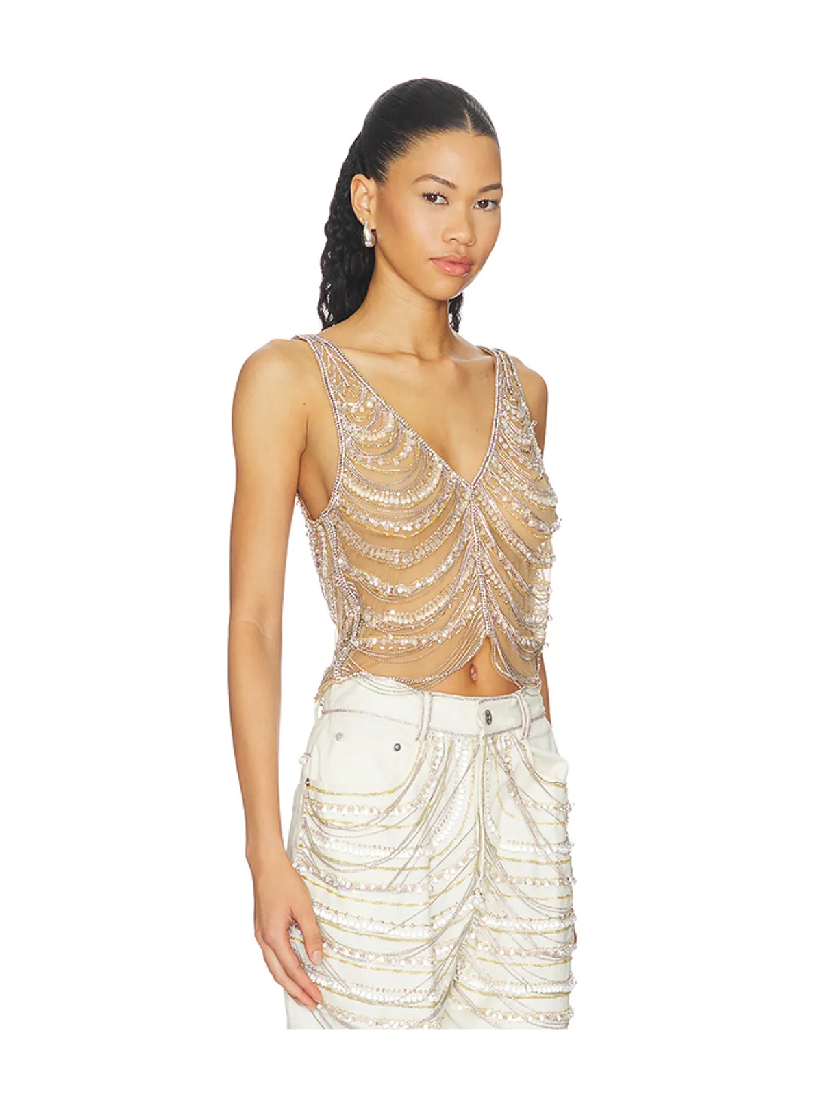 Lapointe DRAPED CRYSTAL EMBROIDERY トップ - 画像2