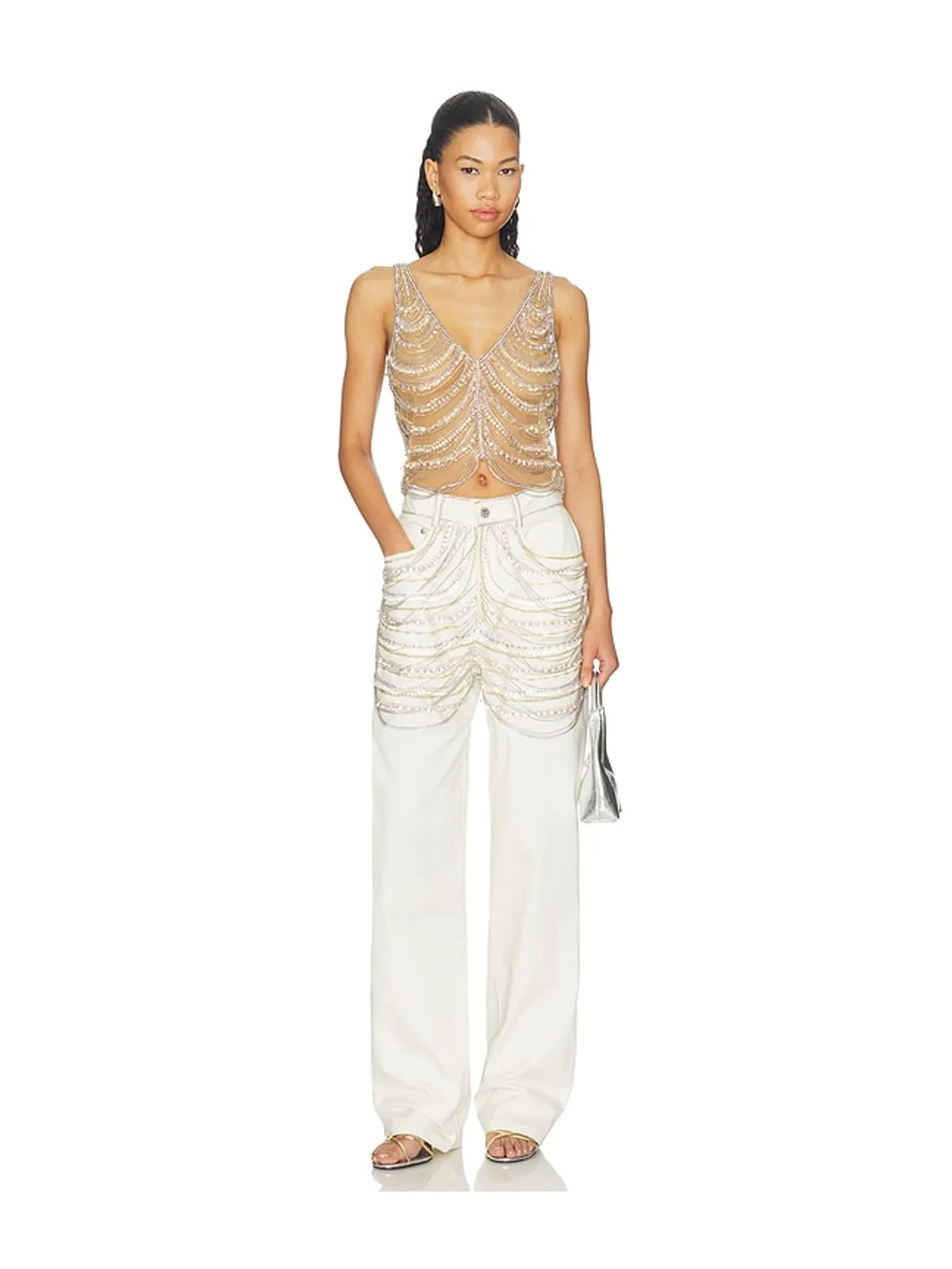 Lapointe DRAPED CRYSTAL EMBROIDERY トップ - 画像4