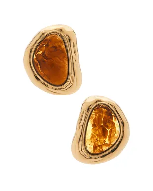 Lovers and Friends MARIE イヤリング - Metallic Gold,Cognac. - サムネイル1