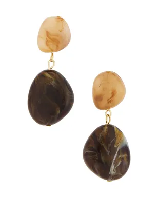 Lovers and Friends FALLON イヤリング - Metallic Gold,Brown. - サムネイル1