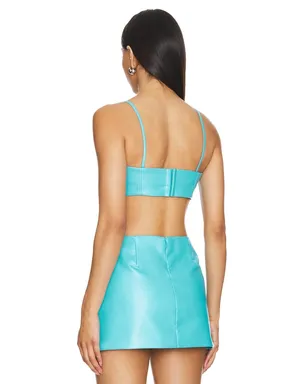 Lovers and Friends NOVA FAUX LEATHER CROP トップ - サムネイル3